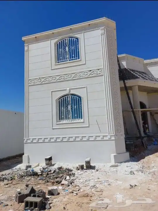 لياسه ملونة تغنيك عن الحجر وديكورت خرجيه اسمنتيه وبطاح اريض 4