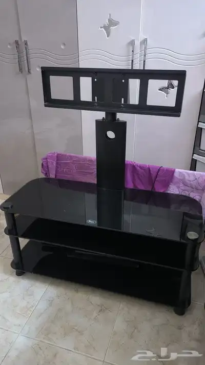 طاولة تلفزيون مع حامل شاشة نظيفة 0