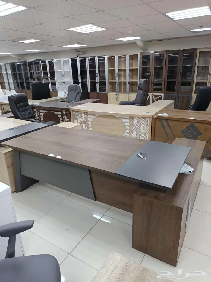 جديد اثاث مكاتب ادارية مع دولاب وكراسي مكتبي جودة مودرن فاخر 9