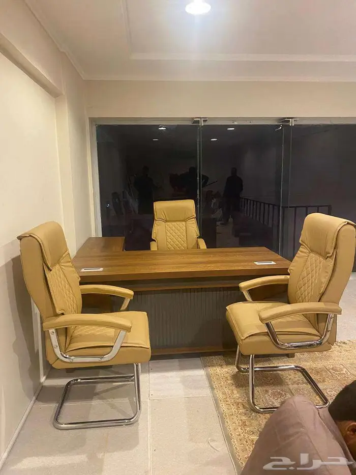 جديد اثاث مكاتب ادارية مع دولاب وكراسي مكتبي جودة مودرن فاخر 2