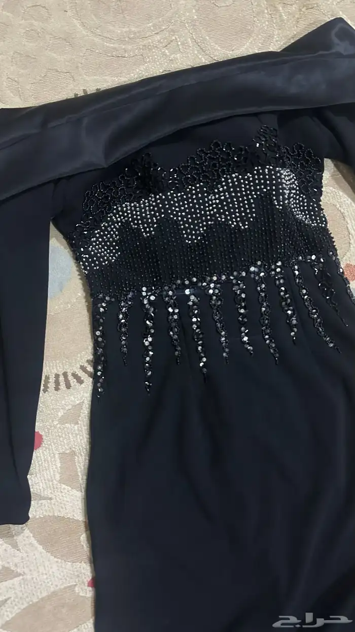 فستان سهرة اسود شك انيق وجميل مقاس سمول 2