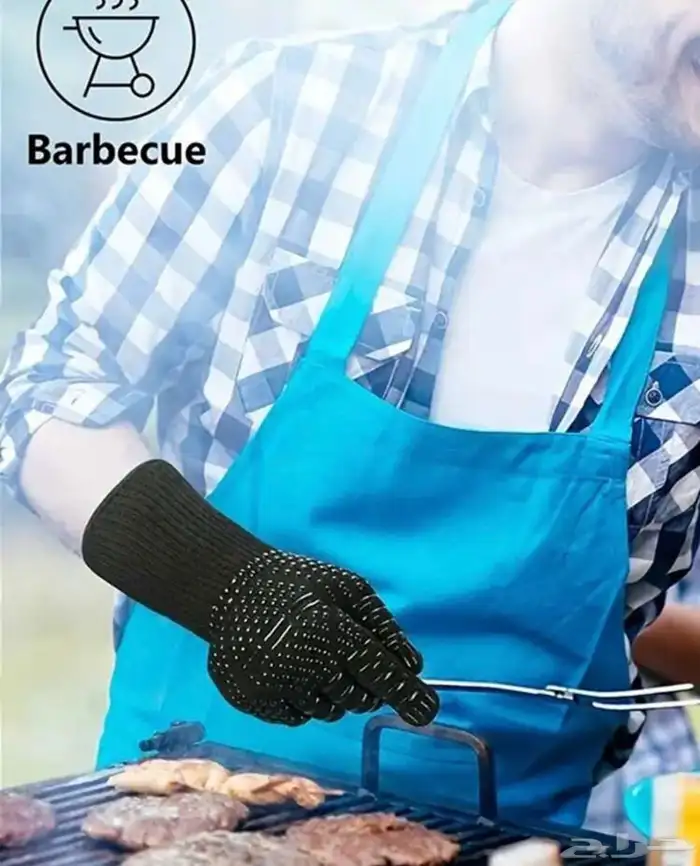 منقل سهل الحمل قفازات مقاومة للاحتراق 7