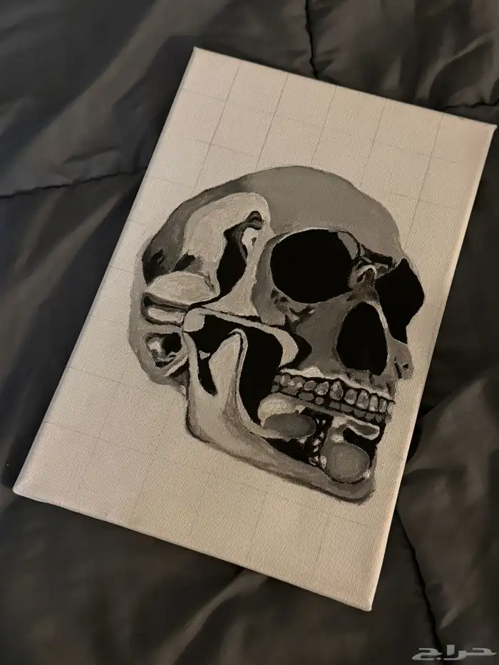 لوحة جمجمه لم يتم اكمالها 0