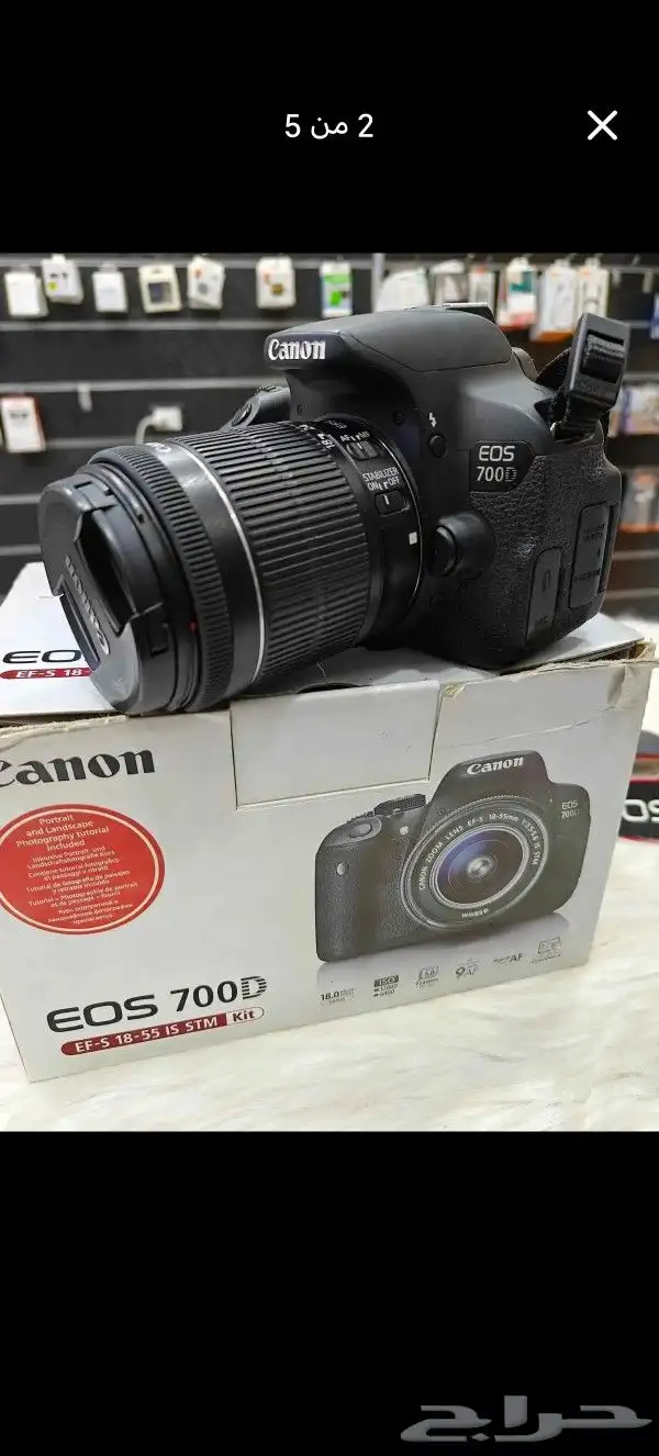 كاميرا كانون 700d نظيفه شبه جديده استعمال شخصي 1