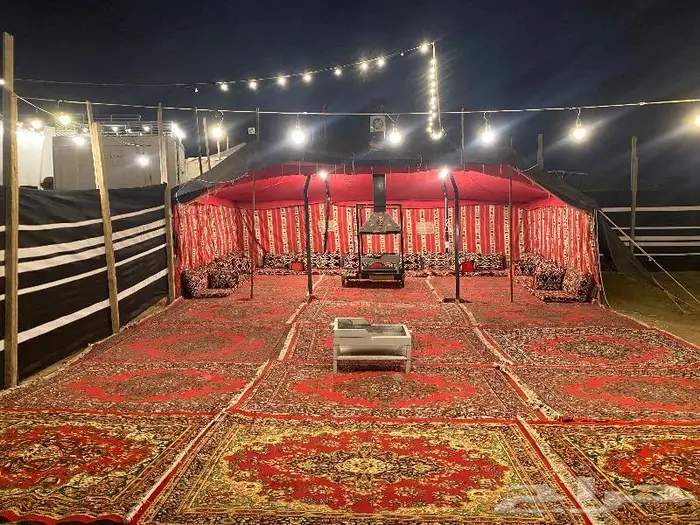 خيمه ب 100 وخيمه ب 200 مع المشب ومع الحمام 1