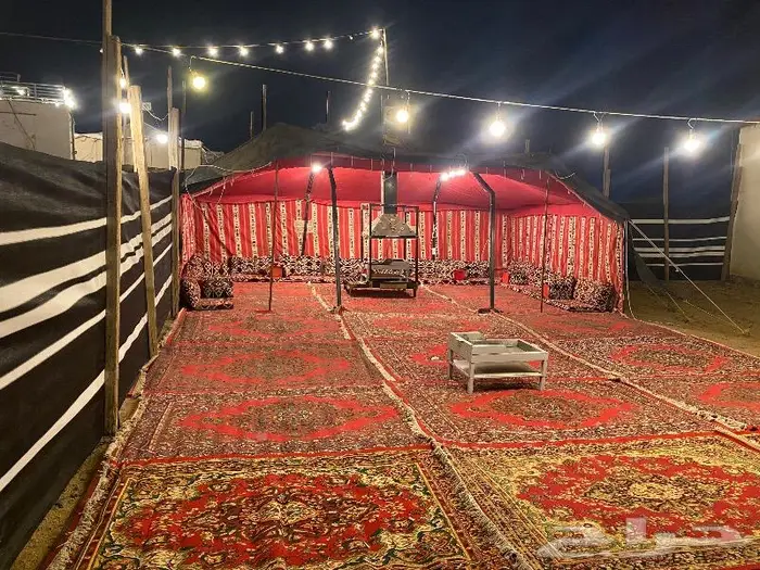 خيمه ب 100 وخيمه ب 200 مع المشب ومع الحمام 2