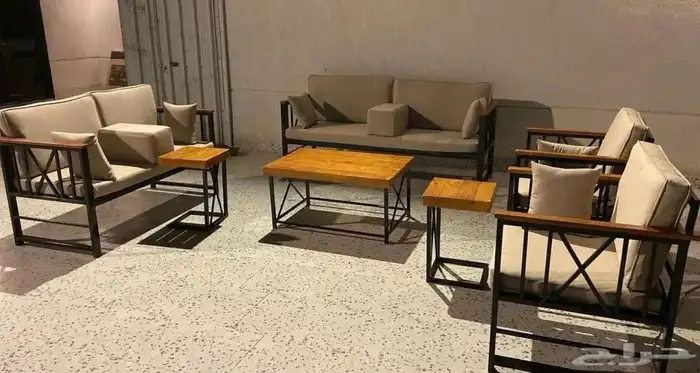 جلسات خارجية خشب حديد جاهز تفصيل جلسة طقم كامل اطقم كاملة 8