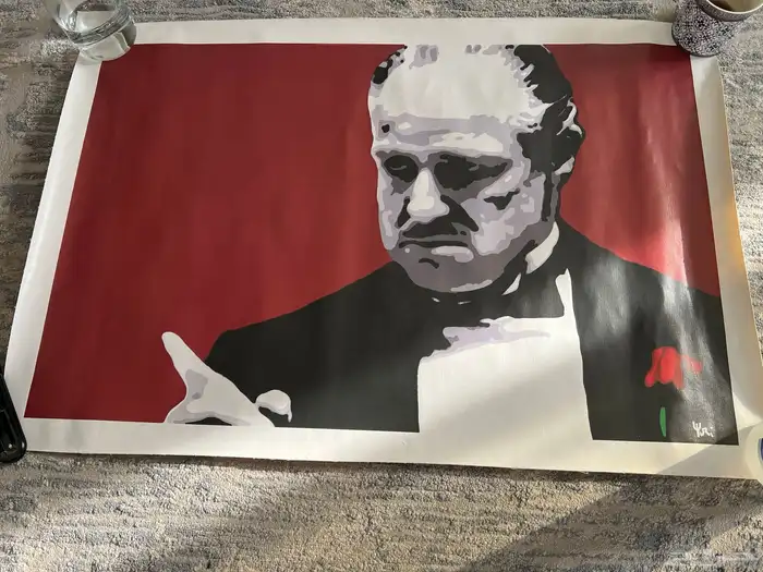 لوحة العراب زيتية Godfather oil painting 1