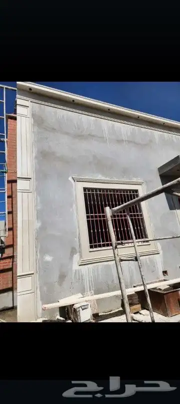 ديكورات خارجيه والياسه ملونه باللااسمنت الابيض وكسر رخام اصب 2