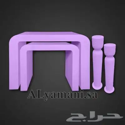 طاولات مدخل استقبال مقوس مع ستاند مبخرة متعددة الألوان 8