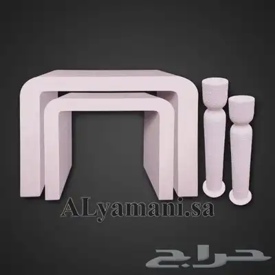 طاولات مدخل استقبال مقوس مع ستاند مبخرة متعددة الألوان 6