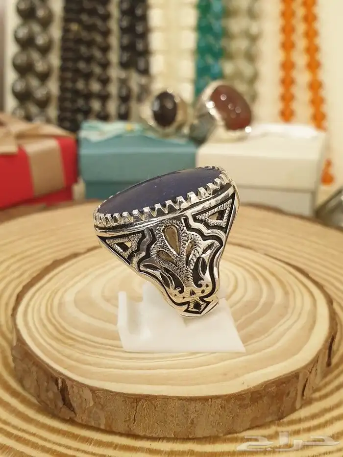 خاتم لازورد أفغاني صياغة يدوية الشريف 8