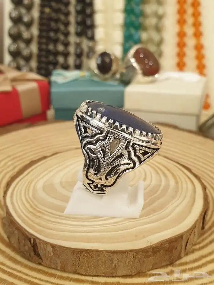 خاتم لازورد أفغاني صياغة يدوية الشريف 7