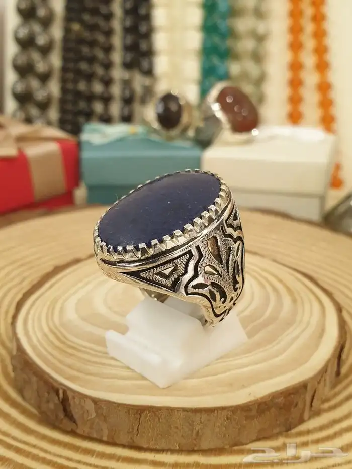 خاتم لازورد أفغاني صياغة يدوية الشريف 3