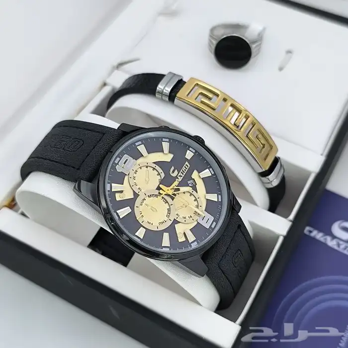 جديدنا ساعه رجالي جلد 0