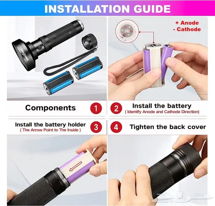 كشاف عقارب الاصلي من وديسيفيجن مصباح 18 واط 100 LED 4