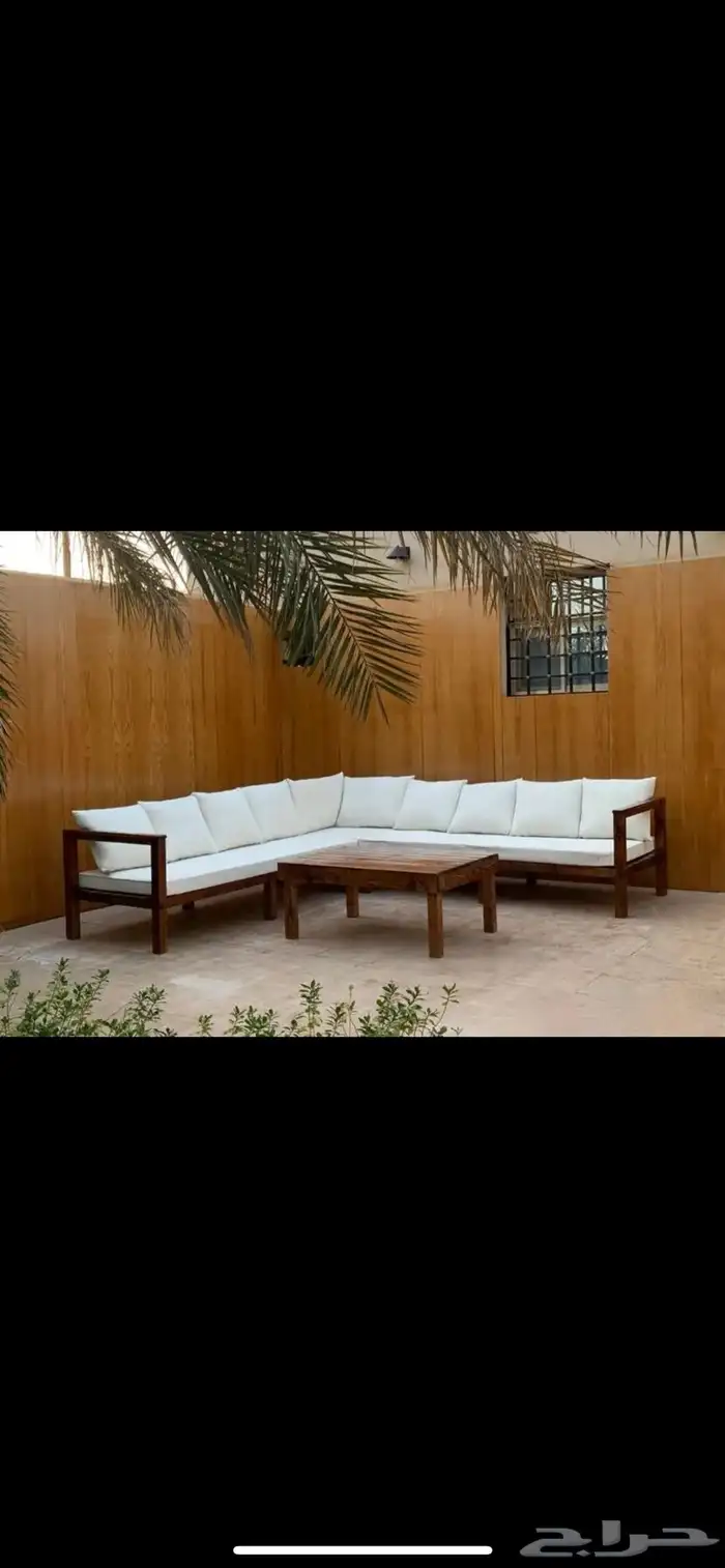 جلسات خارجية خشب حديد جاهز تفصيل جلسة طقم كامل اطقم كاملة 24