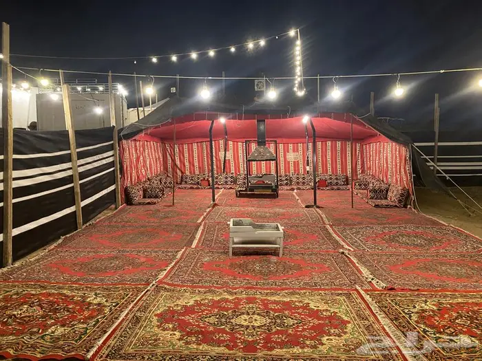 خيمه ب 100وخيمة ب 200 مع المشب ومع الحمام 8