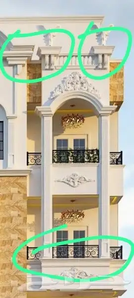 ديكورات خارجيه جي ارسي وجبس فرنسي 0