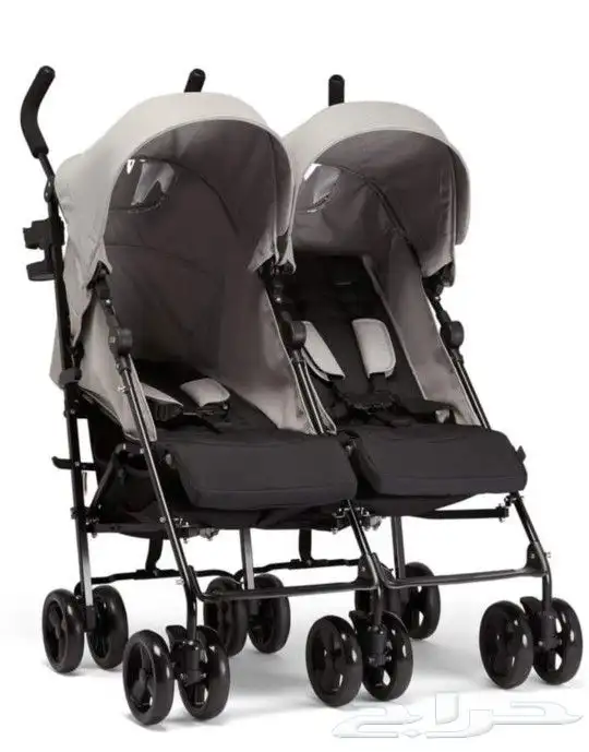 عربة أطفال كروز خفيفة مزدوجة - رمادي فاتح ب300 1