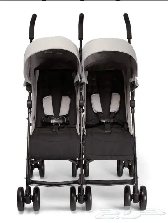 عربة أطفال كروز خفيفة مزدوجة - رمادي فاتح ب300 0