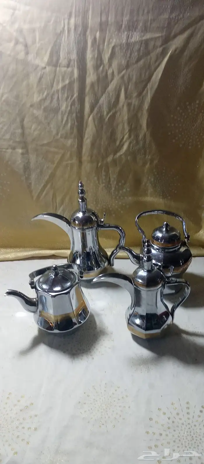 طقم دلال واباريق صناعة كورية ستاليس ستيل اصدار قديم 5