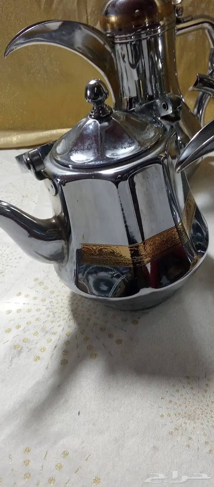 طقم دلال واباريق صناعة كورية ستاليس ستيل اصدار قديم 1