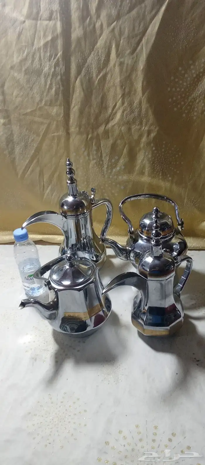 طقم دلال واباريق صناعة كورية ستاليس ستيل اصدار قديم 0