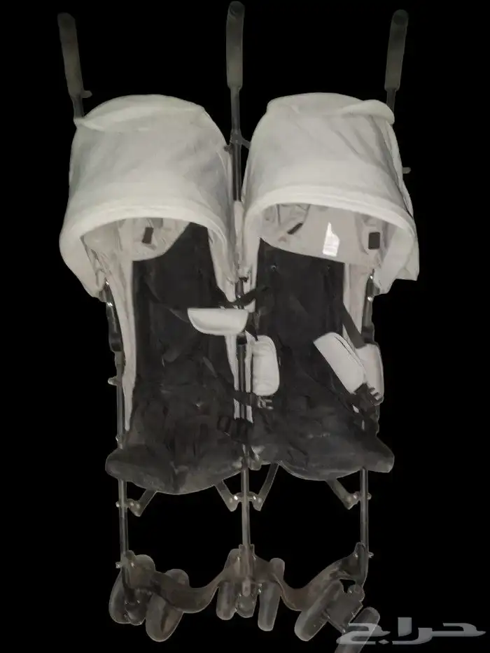 عربة أطفال كروز خفيفة مزدوجة - رمادي فاتح ب300 6