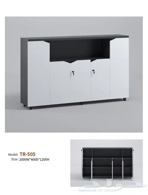 مكاتب ابيض واسود مودرن طاولة اجتماع محطات عمل ورك ستيشن كنب 1