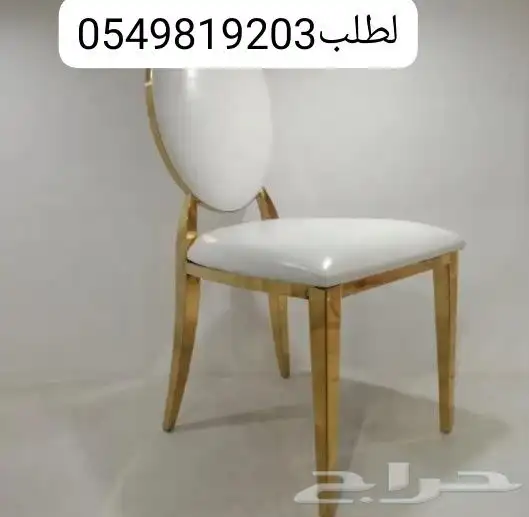 كراسي نابليون ذهبي شفاف طاولات مفارش 5