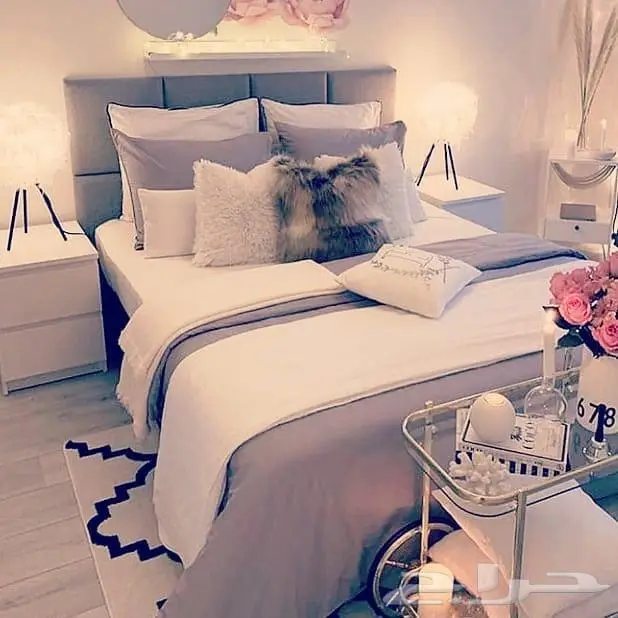 تفصيل غرفة نوم دولاب سرير تسريحة كمودينة جزامة مكتبة طاولة 24