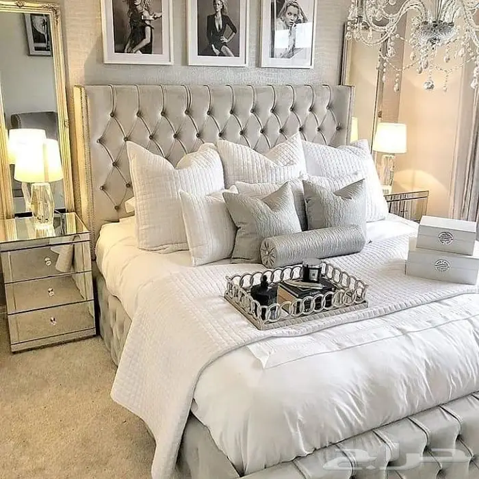 تفصيل غرفة نوم دولاب سرير تسريحة كمودينة جزامة مكتبة طاولة 5