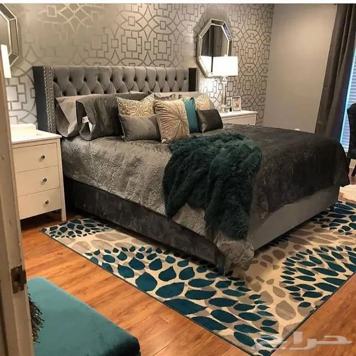 تفصيل غرفة نوم دولاب سرير تسريحة كمودينة جزامة مكتبة طاولة 1