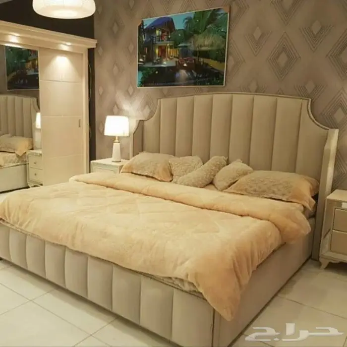 تفصيل غرفة نوم دولاب سرير تسريحة كمودينة جزامة مكتبة طاولة 19