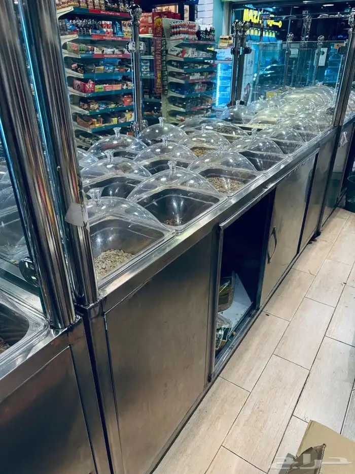 طاولة عرض مكسرات ستينلس ستيل 0