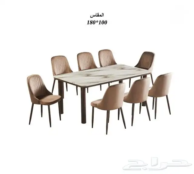 طاولات طعام رخام متوفر 3 الوان 8