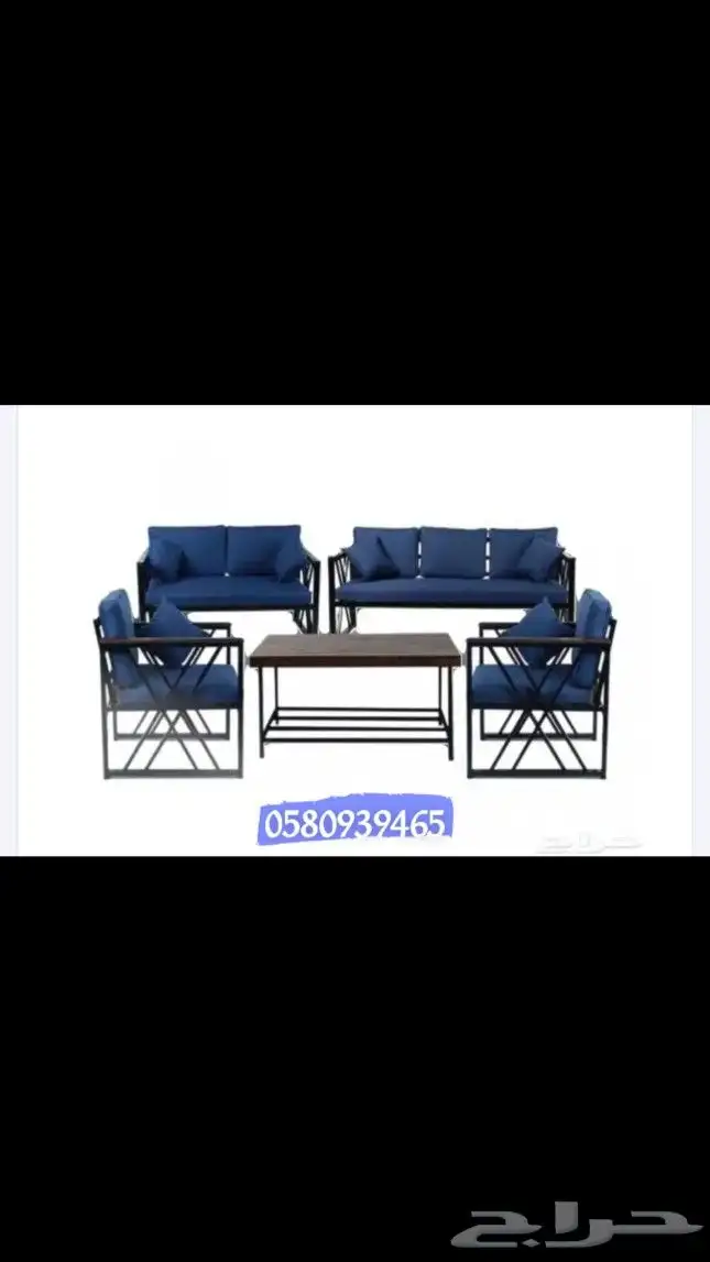 جلسات الخارجية حديد جوانب خشبي 5