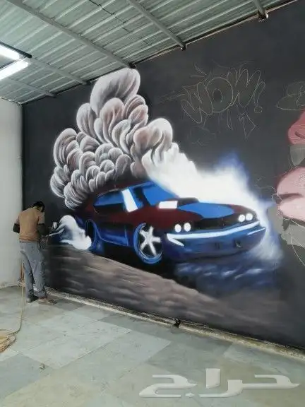 رسام ايربرش رسومات جداريه 5