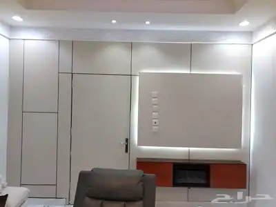 ديكورات داخليه تنسيق مداخل خلفيات شاشه ارضياة باركيه جبس بور 3