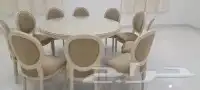 خشب زان مصري طاولات طعام كراسي سفره مجلس 6