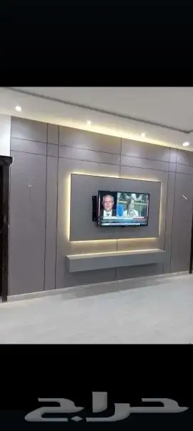 ديكورات داخليه تنسيق مداخل خلفيات شاشه ارضياة باركيه جبس بور 8