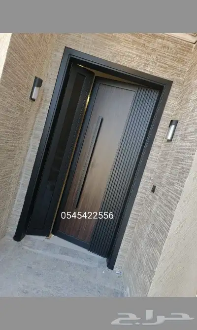 ابواب حديد كلادينج بشكل عصري 1