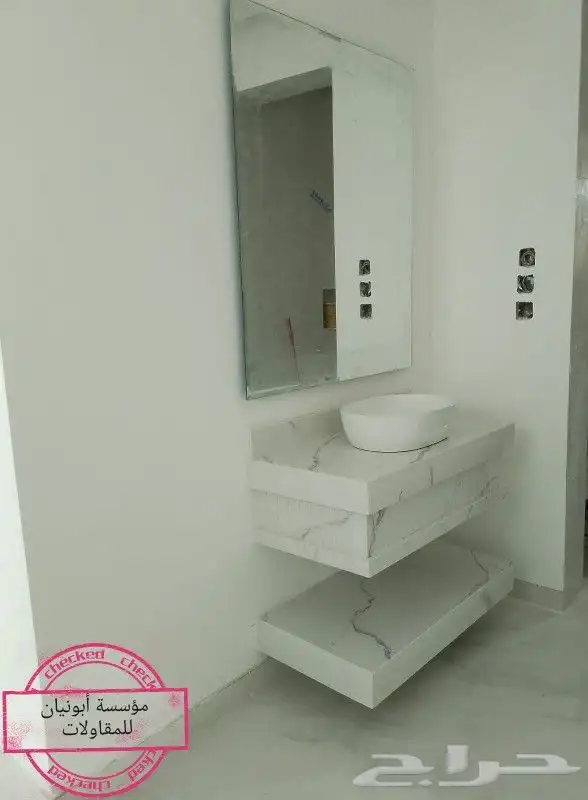 تفصيل كاونتر وطاولات ومغاسل رخام طبيعي وصناعي 3