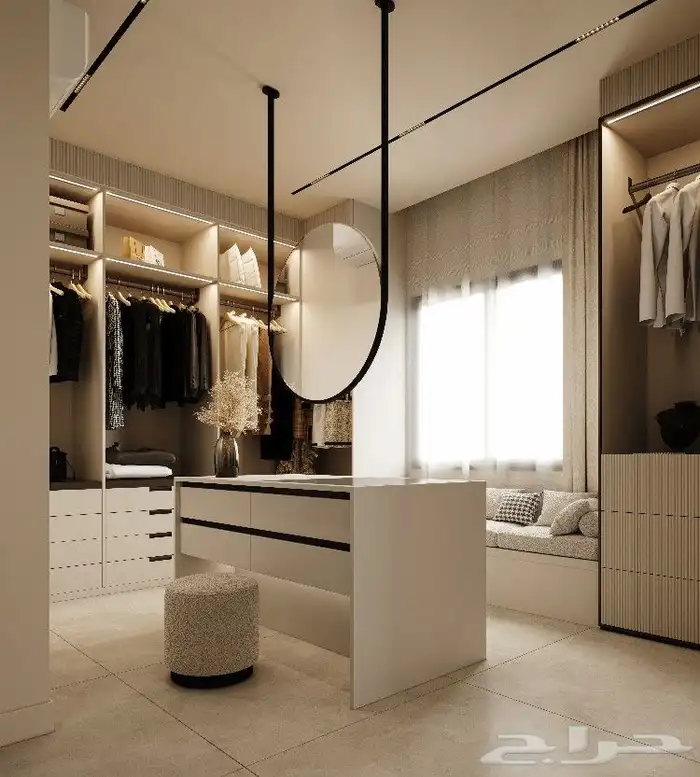 تصميم داخلي _ interior design _ تصميم غرفه ملابس 2