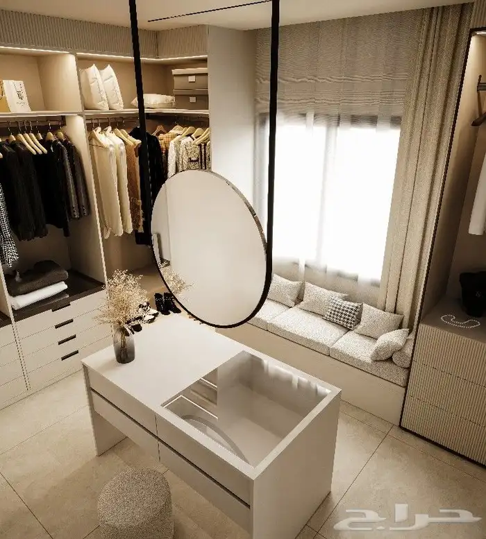 تصميم داخلي _ interior design _ تصميم غرفه ملابس 1