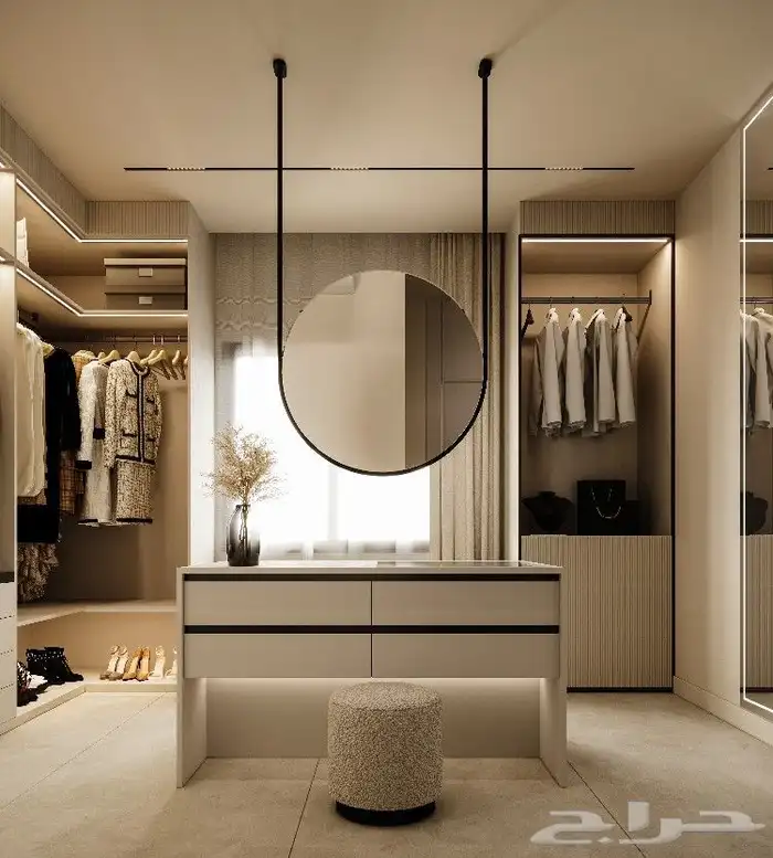 تصميم داخلي _ interior design _ تصميم غرفه ملابس 4