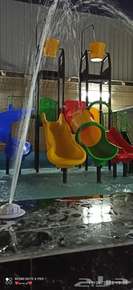 استراحة قسمين مسبحين كبار وصغاروالعاب مائيه وملعب صابوني 4