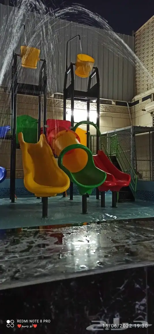 استراحة قسمين مسبحين كبار وصغاروالعاب مائيه وملعب صابوني 29