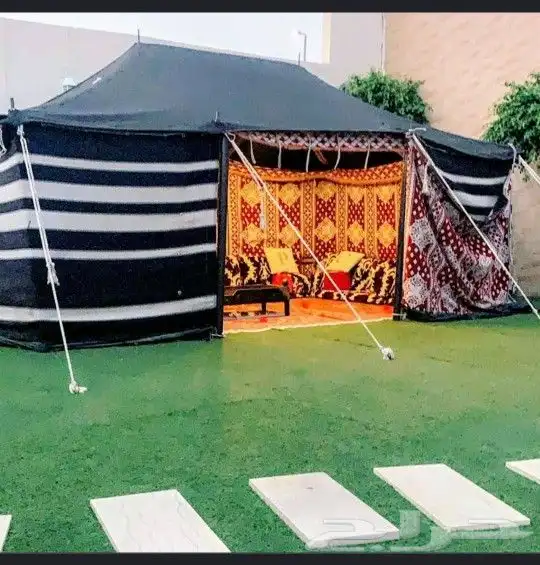 بيت شعر اسود تركي مبطن بكج 7 في 5 3